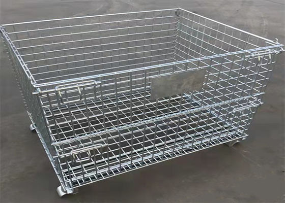 保証のための折るフレームの貯蔵Q235の金属パレットおり